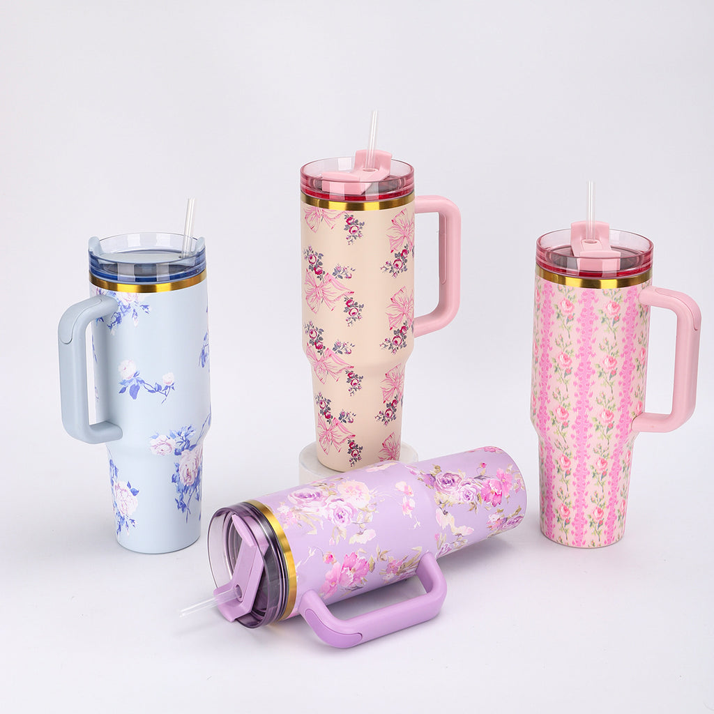 Insulated Travel Tumbler 1.2L with Straw